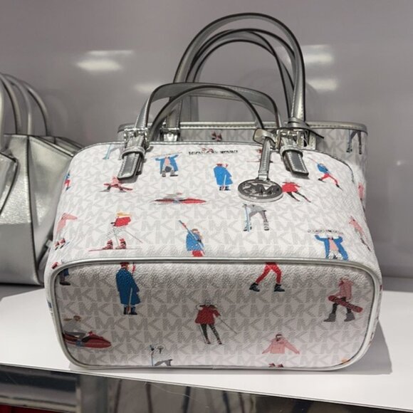 Michael Kors Jet Set Girls XS Convertible Satchel Bright White - Picture 8 of 16